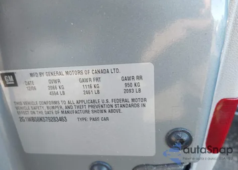 2007 Chevrolet Impala Ls z USA, uszkodzony, nr VIN 2G1WB58K579283463